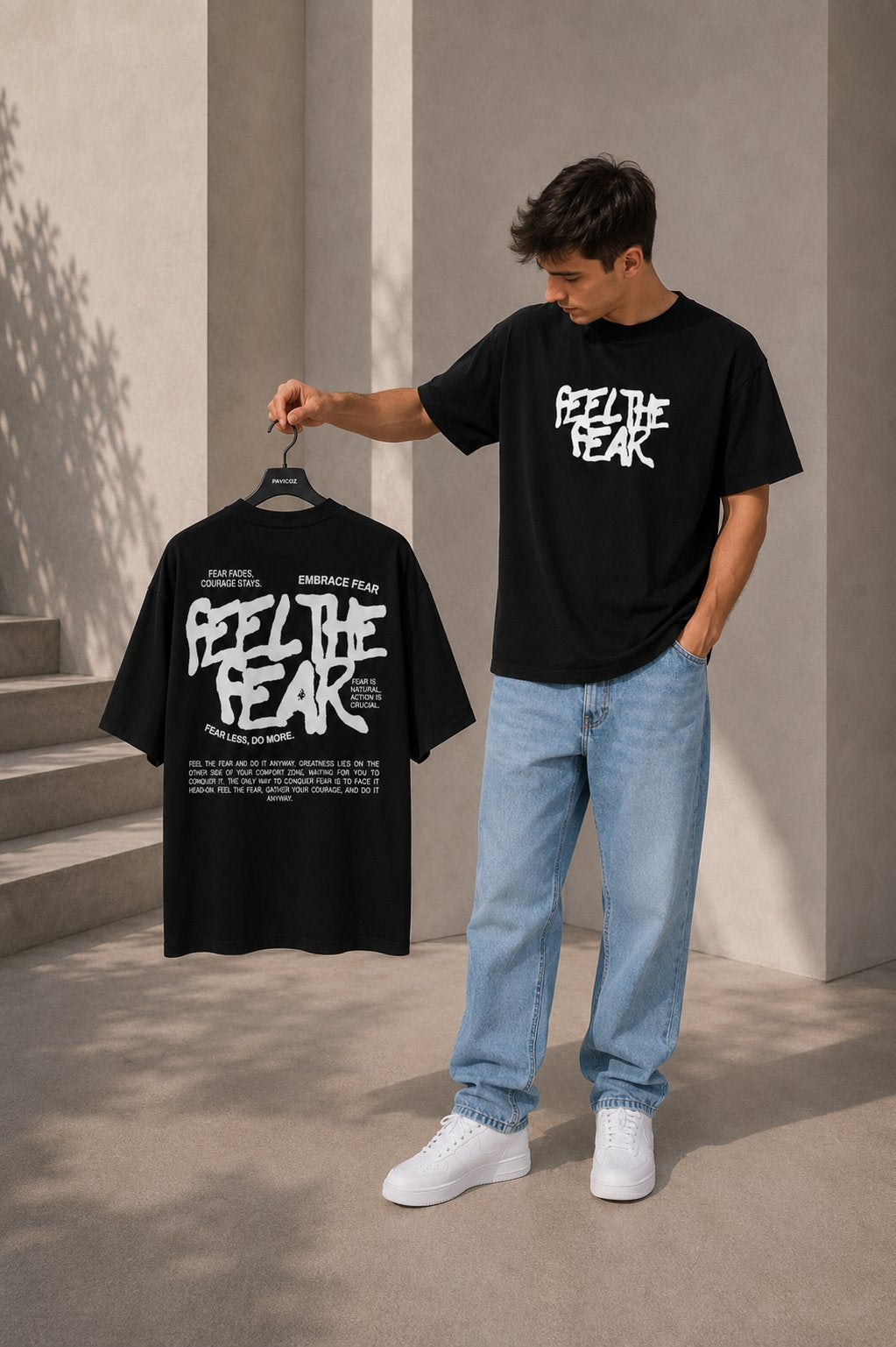 "Feel The Fear  تيشيرت